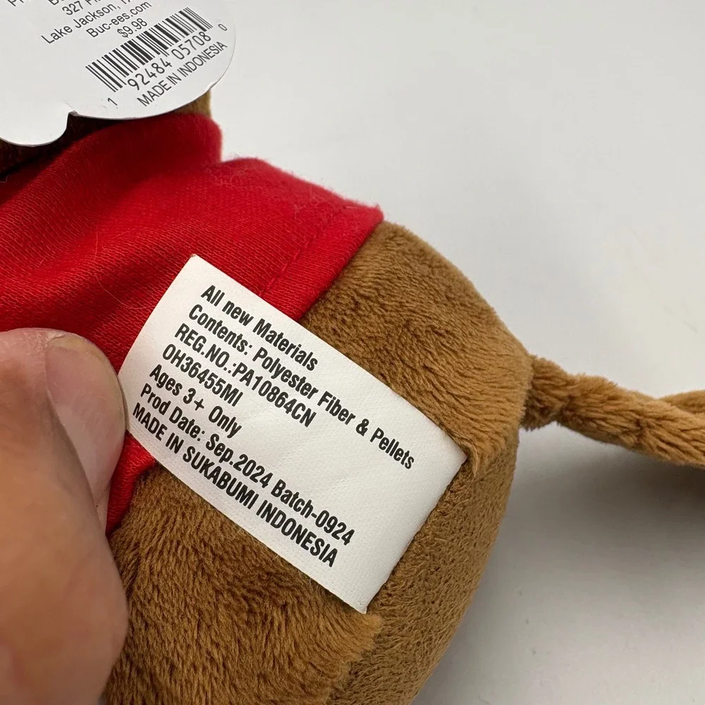 Buc-ee's Plush Mascot Toy Small Red New‎ Beaver Stuffed Animal Corduroy Hat